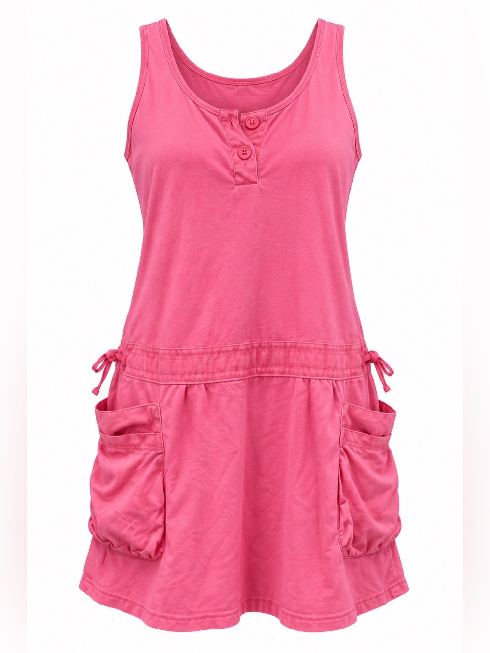 Exclusive Pink Sleeveless Utility Tunic Dress Women’s Large Y2K